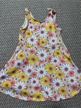 Girls 3T The Children's Place Yellow White & Coral Floral Tank Dress